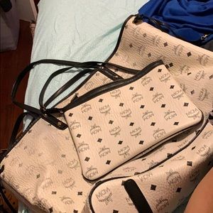 White Mcm tote  bag